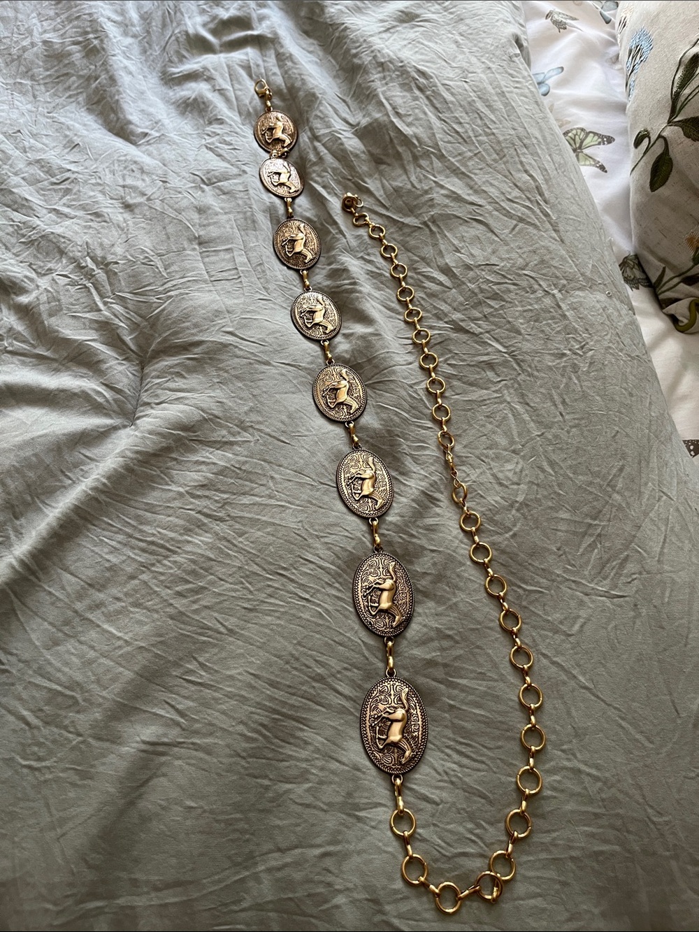 Gold Coin Medallion Link BELT